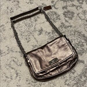 COACH Metallic Bronze Shoulder Bag